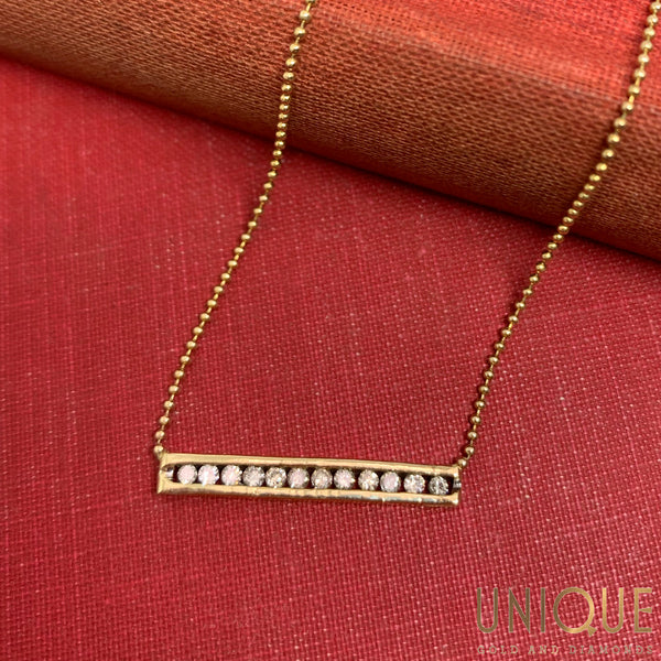 Key Charm Yellow Gold & Diamond Necklace—Mini – RSVP Style